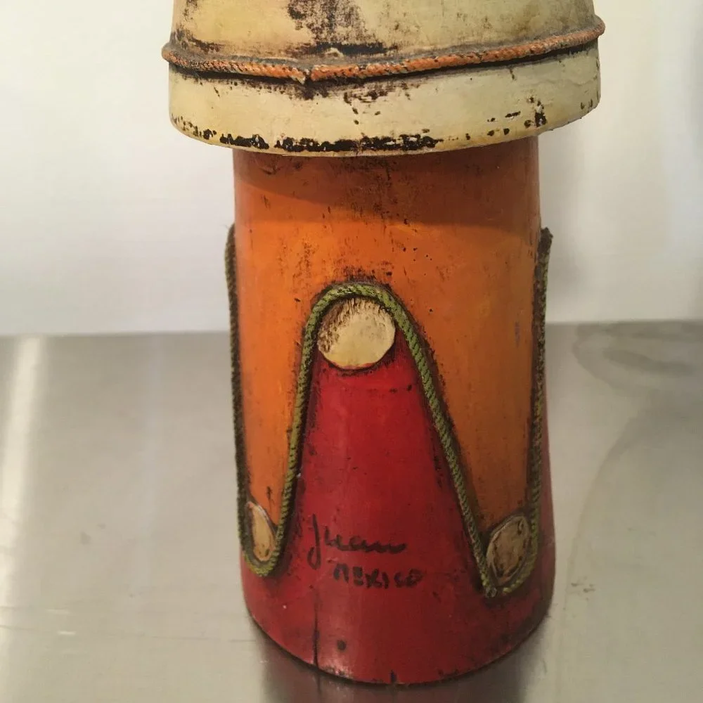 Vintage Mexican wood carved doll by Juan - RARE - Picture 2 of 8